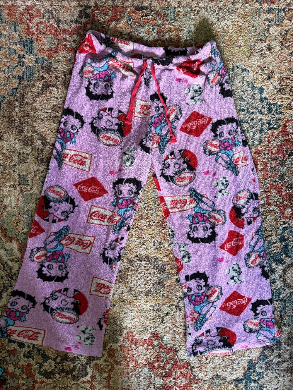 Coca-Cola Juniors Pink Betty Boop Fleece Pajama Pants